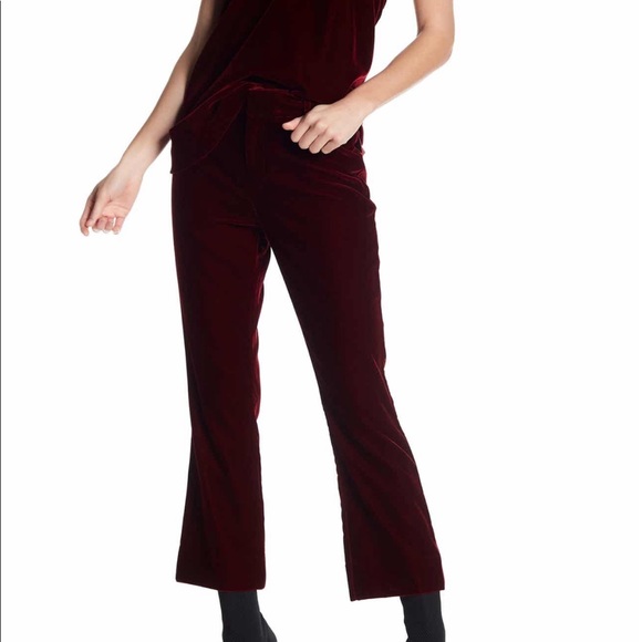 Derek Lam Crosby Velvet Crop Pants Size 